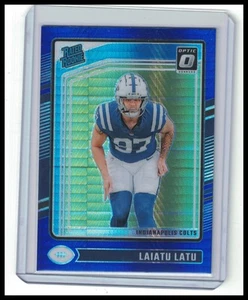 2024 Donruss Optic #267 Laiatu Latu RC Blue Hyper Indianapolis Colts - Bild 1 von 2