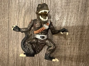 VINTAGE Lizoid Humanoids Action Figure Bocca Power Artigli Marrone Oro Dino Raro - Foto 1 di 10