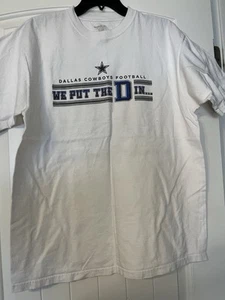 Dallas Cowboys Reebok T Shirt Men’s Size Large White - Picture 1 of 6