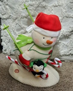 Hallmark 2012 Jingle Pals Swooshin' Duo Skiing Snowman Singing Animated WORKS - Picture 1 of 3