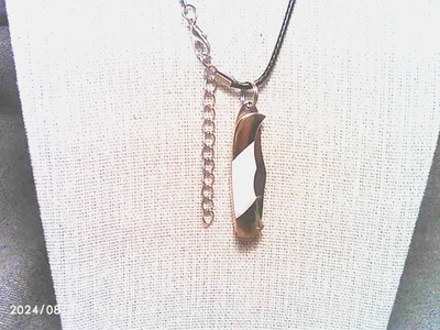 Cuchillo Miniatura Personalizado Mop Shell Manijas Ajustable Collar Negro + Caja, 1-1/2" Foto 1 de 4