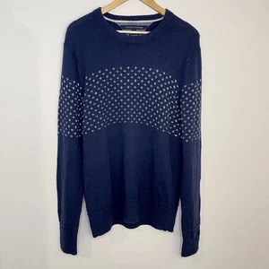 Suéter Tommy Hilfiger Mezcla Lana de Cordero Invierno Cuello Redondo Dinero Antiguo Azul Para Hombre L - Imagen 1 de 9