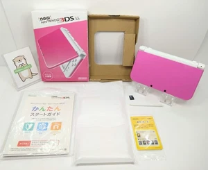 Nintendo Nuevo 3DS LL XL Rosa Blanco ROJO-001 con Caja Idioma Japonés Probado 0624I - Imagen 1 de 12
