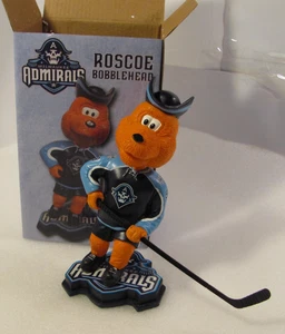 Milwaukee Admirals Bobblhead Roscoe Hockey Mascot Blue Jersey AHL Side MiLH Rare - Picture 1 of 14