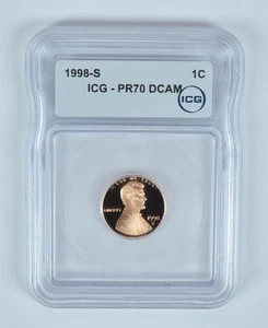 1998-S Lincoln Memorial Cent PR70 DCAM ICG *5794 - Picture 1 of 5