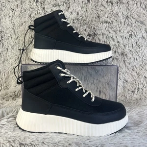 Botas Deportivas Shyla Plataforma Senderista Hilo Universal Para Mujer’s 7 Negras Con Cordones Nuevas con Etiquetas - Imagen 1 de 9