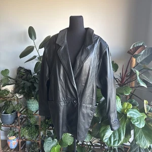 Bernhard Hammerman Jacket Genuine Leather Australian Size 10 Oversized Designer - Picture 1 of 18