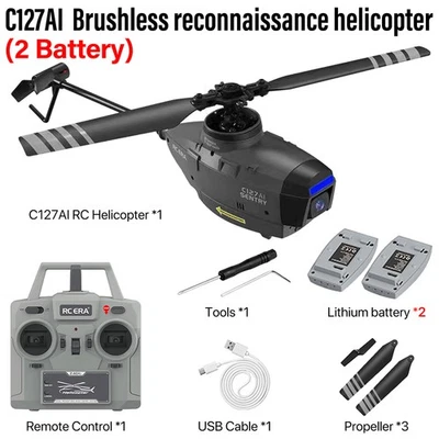 RC ERA C127 AI Helicopter 80 Kinds Recognizes 5G/WIFI Optical Flow Airplane - Image 1 of 4