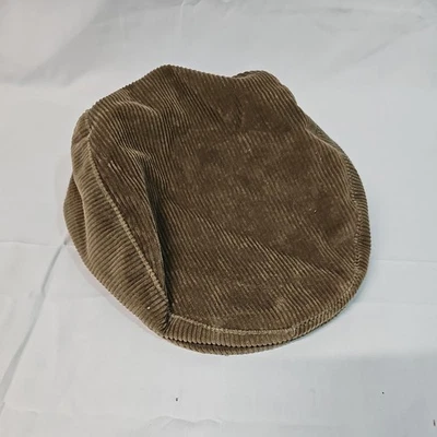 Gorra plana vintage ORVIS hecha en EE. UU., gorra inglesa, gorra irlandesa, sombrero marrón pana Foto 1 de 4