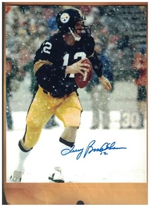 Terry Bradshaw AUTOGRAPHED PITTSBURGH STEELERS 8x10 PHOTO SIGNED "SNOWING" - Picture 1 of 1