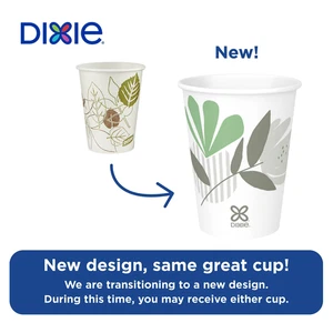 Tazas calientes de papel desechables Dixie - 10 oz, paquete de 50 - Imagen 1 de 2