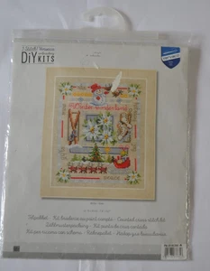 New Vervaco Counted Cross Stitch Kit Winter Wonderland Christmas Sampler - Picture 1 of 4