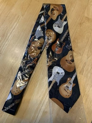 Corbata de guitarra corbata de músico para hombre instrumento eléctrico acústico corbatas para cuello NUEVO Foto 1 de 2