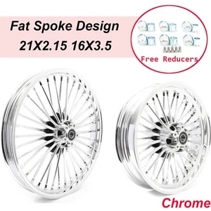 FAT SPOKE WHEELS 21 & 16" FRONT REAR RIMS for HARLEY DYNA SUPER GLIDE LOW RIDER - Bild 1 von 12