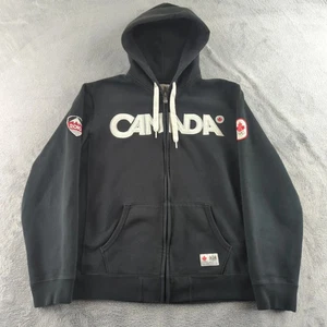 Hudson's Bay Canada Hoodie Mens XL Black 2010 Olympics Full Zip Team Jacket - Bild 1 von 9