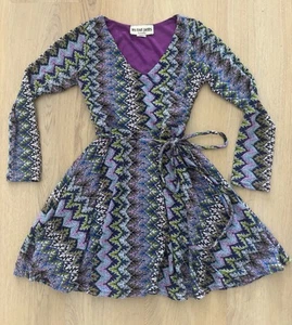 NWOT LES TOUT PETITS BOUTIQUE CHEVRON PATTERN PURPLE LITTLE GIRLS 8 - Picture 1 of 2