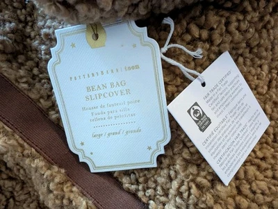 POTTERY BARN KIDS Anywhere Beanbag Cozy Sherpa Basketball Slipcover-Large-NWT - Image 1 of 3