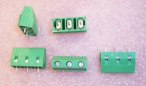 QTY (10) 3 POSITION SCREW TERMINAL BLOCKS 7.5mm 1717033 GMKDS1.5/3 PHOENIX - Picture 1 of 3
