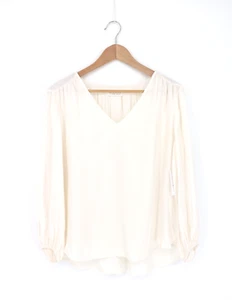 VELVET By Graham & Spencer Rohana Viscose Blouse Top Crema S $178 D24 - Picture 1 of 5