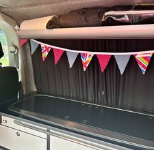 BUNTING double sided 3 metres ( incl ties) 12 flags ideal for T6/T5 VW campervan