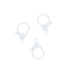 Broches de langosta esmalte blanco 35 mm x 23 mm - 4 broches - FD1027 - Imagen 1 de 3
