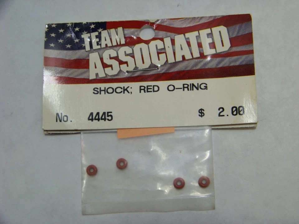 VINTAGE TEAM ASSOCIATED 4445 SHOCK; RED O-RING - Image 1 of 1
