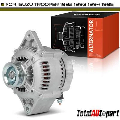 Alternador para Isuzu Trooper 1992-1995 V6 3,2 L 60A/75A 12 V CW polea de 4 ranuras Foto 1 de 4