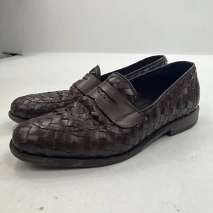 Allen Edmonds Sarasota Halbschuhe gewebt braunes Leder Herren Größe 9 D Slipper - Bild 1 von 10