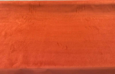 Modern Velvet Orange Cayenne Upholstery Fabric by the yard  - Image 1 of 4