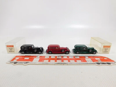 3x wiking H0 1:87 Oldtimer Horch 850:12 825+825 13 ecc Mint + 2x Box # CN186-0, - Immagine 1 di 4
