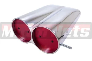 Polish Aluminum intake Hood scoop single/Dual carb Blower ShotGun 4BBL Red Flaps - Foto 1 di 3