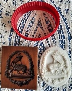 Springerle Shortbread Gingerbread Cookie Stamp Mold - LAMB'S BOOK LIFE & CUTTER - Picture 1 of 14