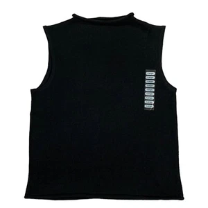Camiseta sin mangas suéter tejido negro talla grande And Now This para mujer - Imagen 1 de 4
