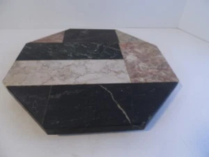 GRANITO 12" Mosic Octágono Lazy Susan TOCADISCOS Placa de Piedra SÓLIDO - Imagen 1 de 6