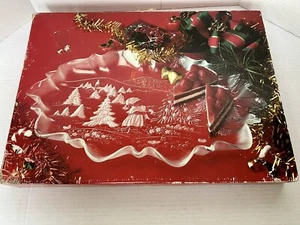 Mikasa "Christmas Story" Frosted Oval Canape 17 1/4" Large Platter SA600/349 - Picture 1 of 10