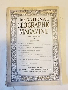 Nov 1918 - National Geographic Magazine - November - The French, Coal, Russia - Picture 1 of 12