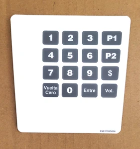 Gilbarco ENE1705G008 Encore S CRIND keypad overlay (español), aftermarket - Picture 1 of 1