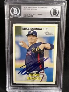 MIKE SOROKA Signed 2016 Topps Heritage Minors card AUTO Signed Beckett!! - Picture 1 of 5