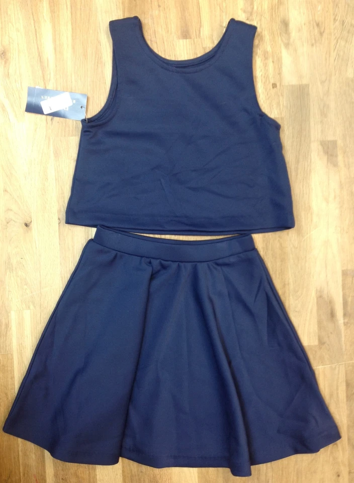 $69.50 Ralph Lauren Girls' 2pc Scuba Knit Tank & Skirt Set, Navy, Size 4 - Image 1 of 1