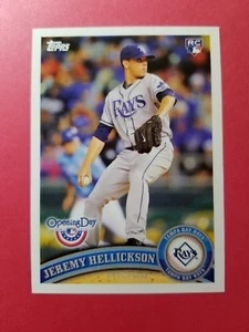 JEREMY HELLICKSON - RC ROOKIE #165 TAMPA BAY RAYS - NATIONALS - 2011 TOPPS MLB - Foto 1 di 3