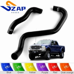 Black Silicone Coolant Radiator Hose For 2001-2004 Ford Super Duty 7.3L Diesel - Foto 1 di 11