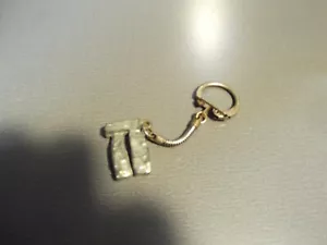 Unique Collectible Key Chain Metal 1"in Stonehenge Looking Piece - Picture 1 of 4