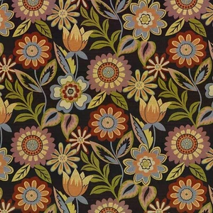 Woven Contemporary Floral TECHNICOLOR Home Decor Upholstery Pillow Fabric BTY - Picture 1 of 7