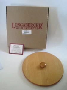 LONGABERGER Round Basket Lid Woodcrafts Homestead Card & And Box Round New - Picture 1 of 7