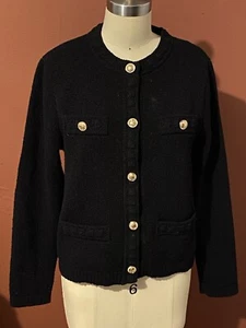 H&M Women's Small Black Fine Knit Cardigan Sweater Size S - Picture 1 of 14