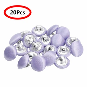20Pcs Tuxedo Buttons Bridal Buttons Smooth Satin Covered Metal Shank Buttons AU - Picture 1 of 71
