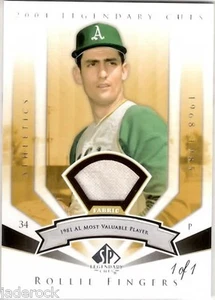 Rollie Fingers 2004 Upper Deck SP Legendary Cuts Game Used Fabric Jersey #1/1 - Picture 1 of 1