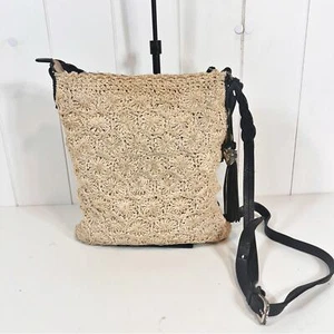 Brighton Natural Woven Lined Straw Crossbody - Picture 1 of 13