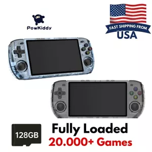 New 2024 Powkiddy RGB10MAX3 Retro Handheld Game Console 128GB Linux System - Picture 1 of 17