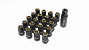Wheel Mate Muteki Fits HR38 Open End Lug Nuts 12x1.25 Titanium Chrome / Yellow - Picture 1 of 1